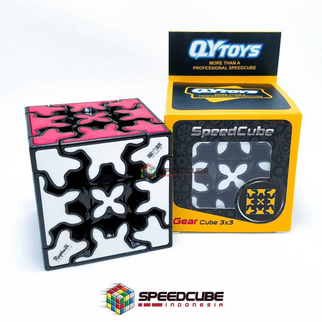 Rubik Gear Cube 3x3 - Rubik Unik Sulit Bentuk Gir - Qiyi Gear Cube 3x3