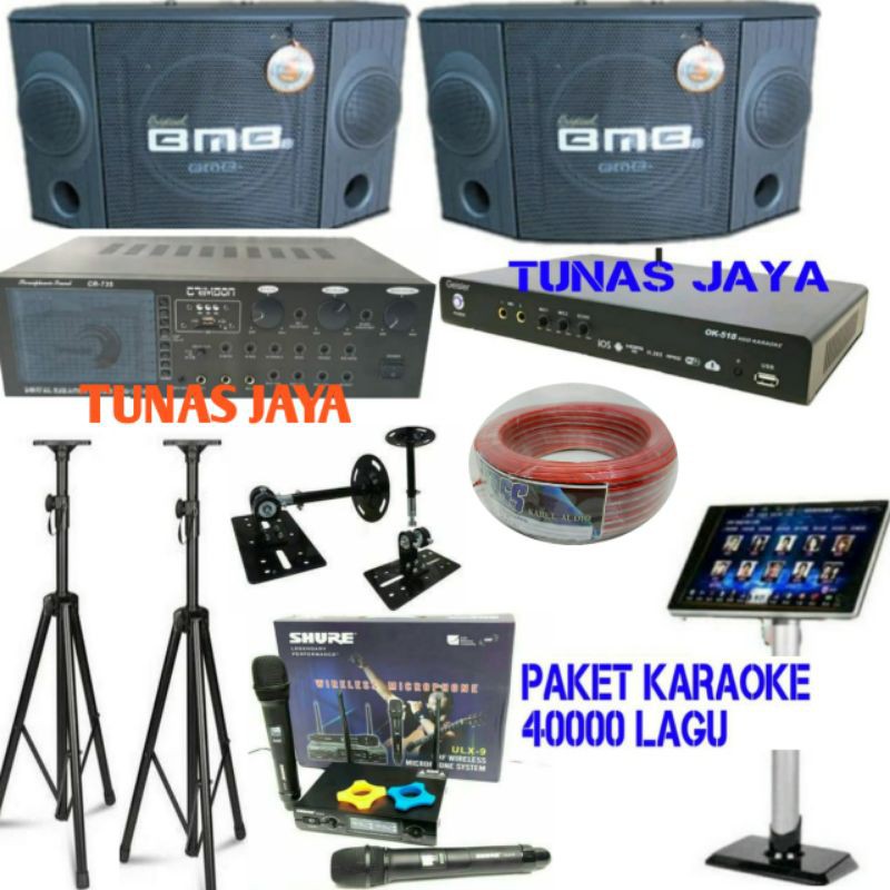 PAKET KARAOKE SPEAKER BMB DAN PLAYER KARAOKE KOMPLIT
