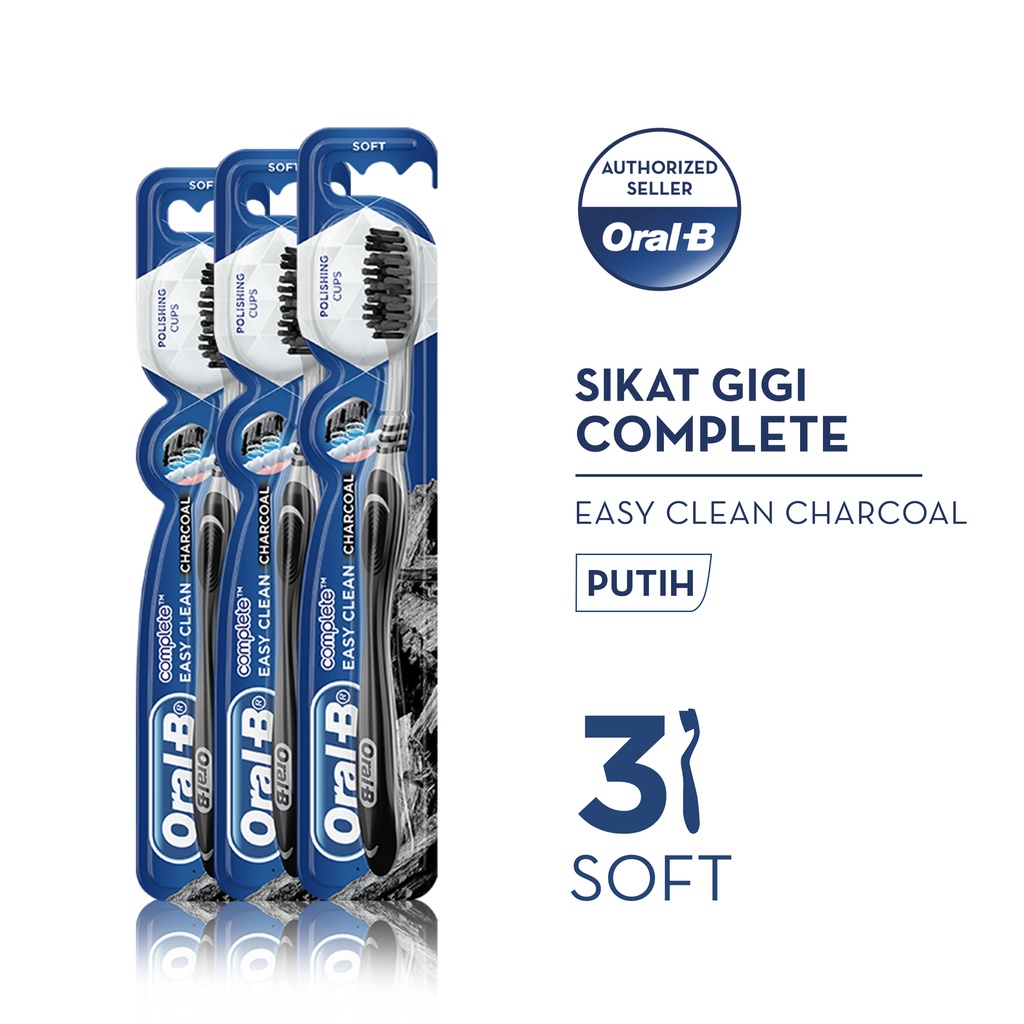 Jual Oral-B Sikat Gigi Toothbrush Complete Easy Clean Charcoal 1s ...