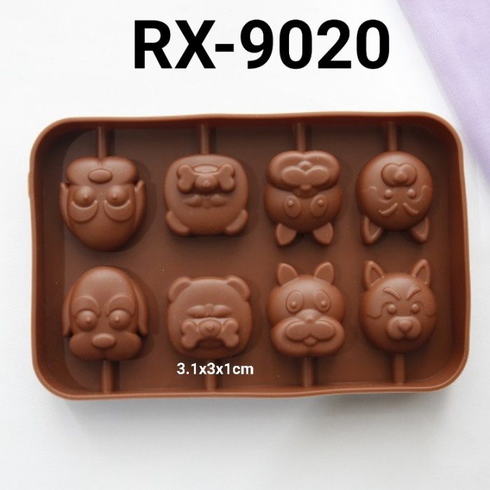 

RX-9020 CETAKAN SILIKON PUDDING FONDANT COKLAT LOLIPOP ANJING DOG EKSKLUSIF