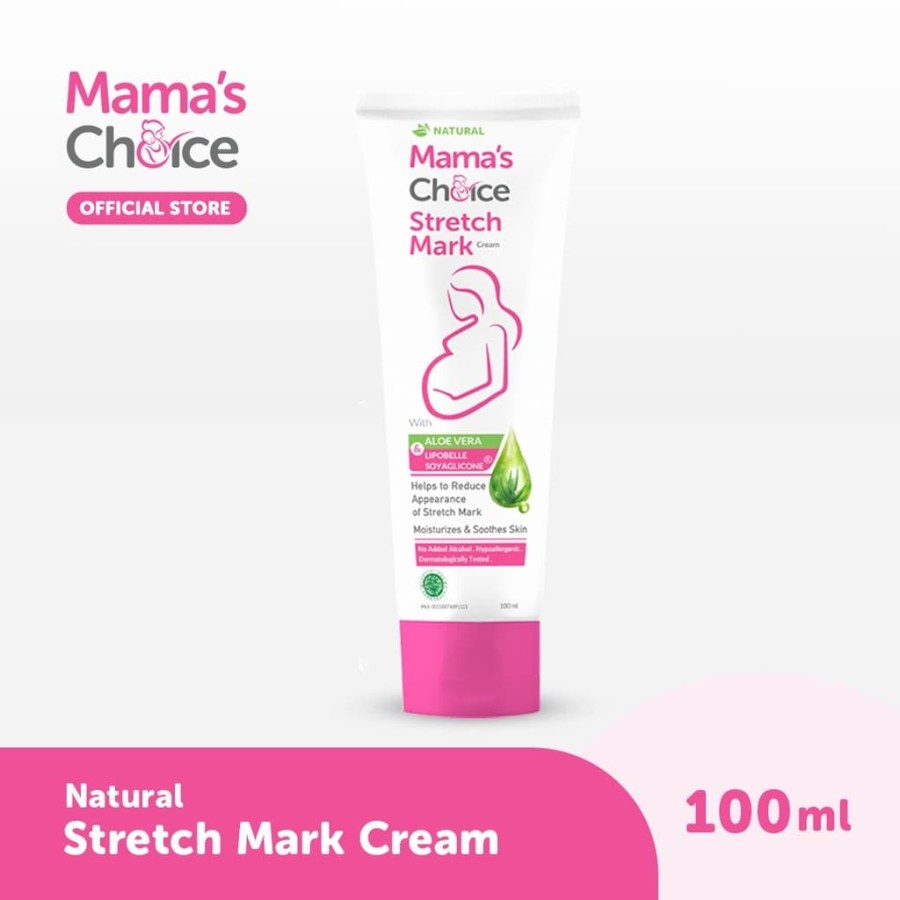 Mama's Choice Stretch Mark Cream 100 ml - Memudarkan stretch mark dan Menghilangkan gatal