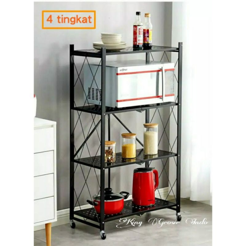 Rak Dapur Lipat 3 Tingkat 4 Tingkat Dan 5 Tingkat Multifungsi / Kitchen Rack Multi Layer / Rak Susun