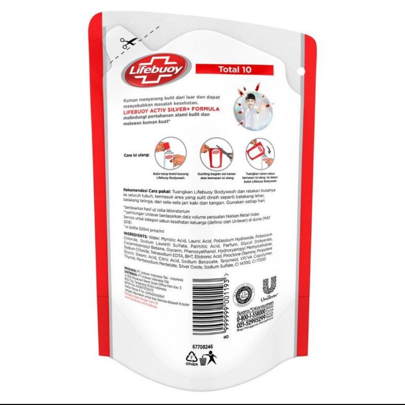 LIFEBUOY SABUN CAIR TOTAL 10 REFILL 900ML