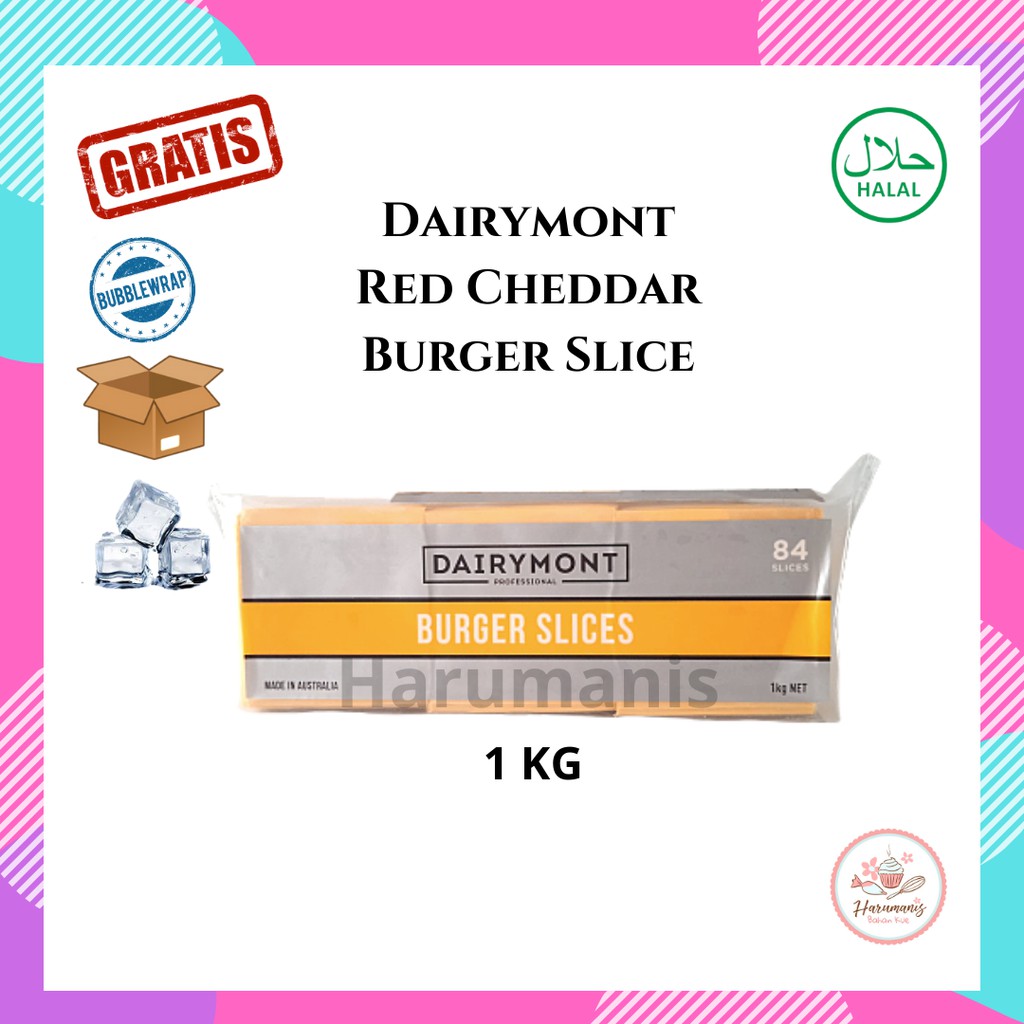 

Dairymont Cheese Slice Burger Red Cheddar 1kg 84 slices