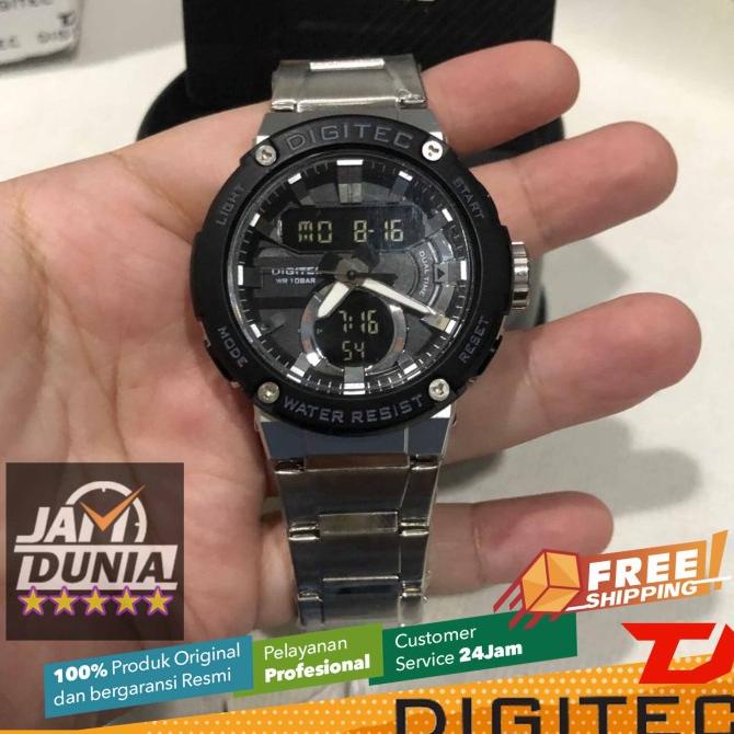 RECOMENDED DIGITEC ORIGINAL DA-3111 SILVER DG 3111 DIGITEC 3111 JAM TANGAN PRIA