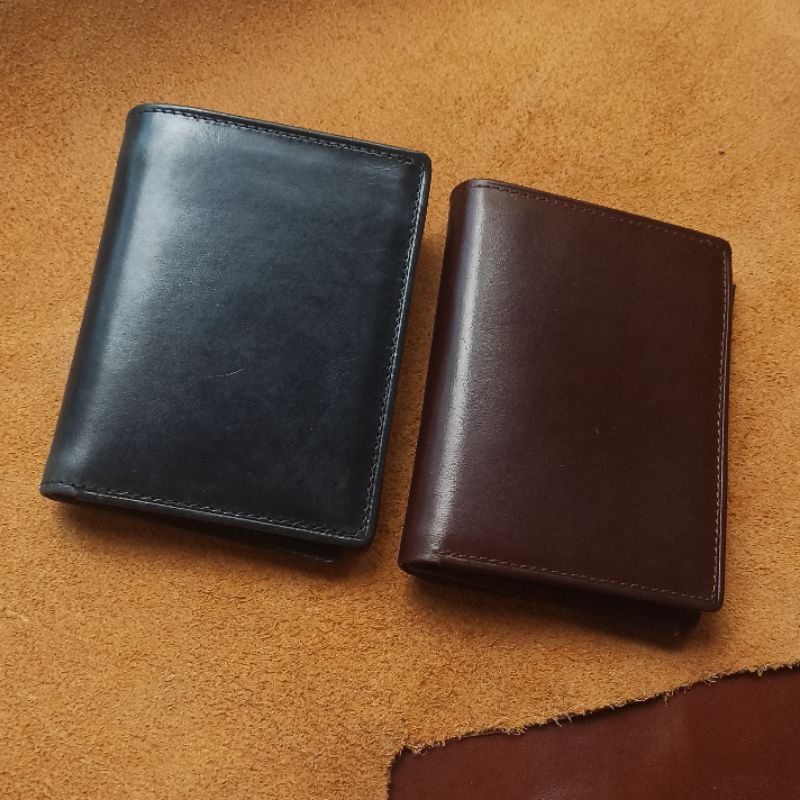 DOMPET PRIA KULIT ASLI 3/4 CUSTOM NAMA FREE BOX DAN SERUM