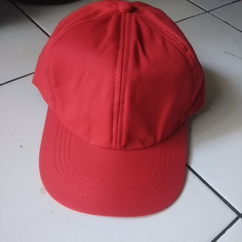Topi anak bisa request nama ( burdir) custom nama-Merah