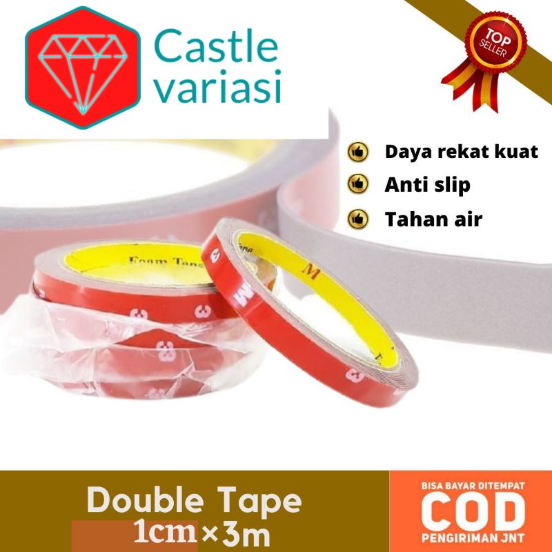 

Double Tape 3M 1CM 10MM Busa Perekat 3M Foam Dobel Tape Dobel Tip / perekat 3m