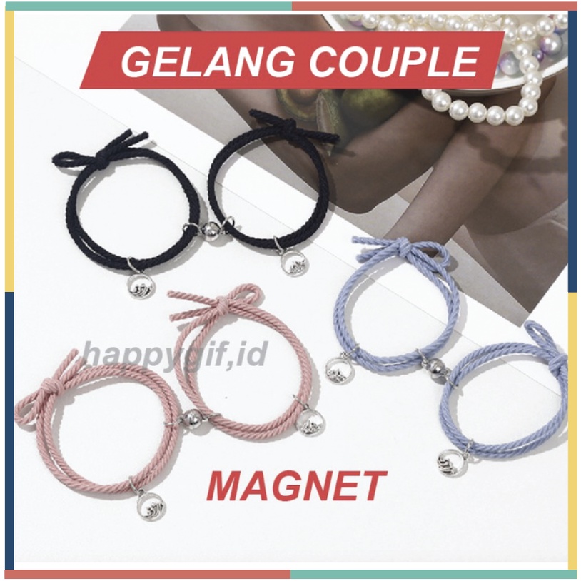 2 Pcs Gelang Magnet Couple Gelang Love Relation Friendship Family Pasangan