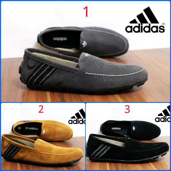 Sepatu Casual Pria Adidas Slop Trendy Kulit Suede (Sepatu Santai, Sepatu Jalan, Sepatu Sekolah,