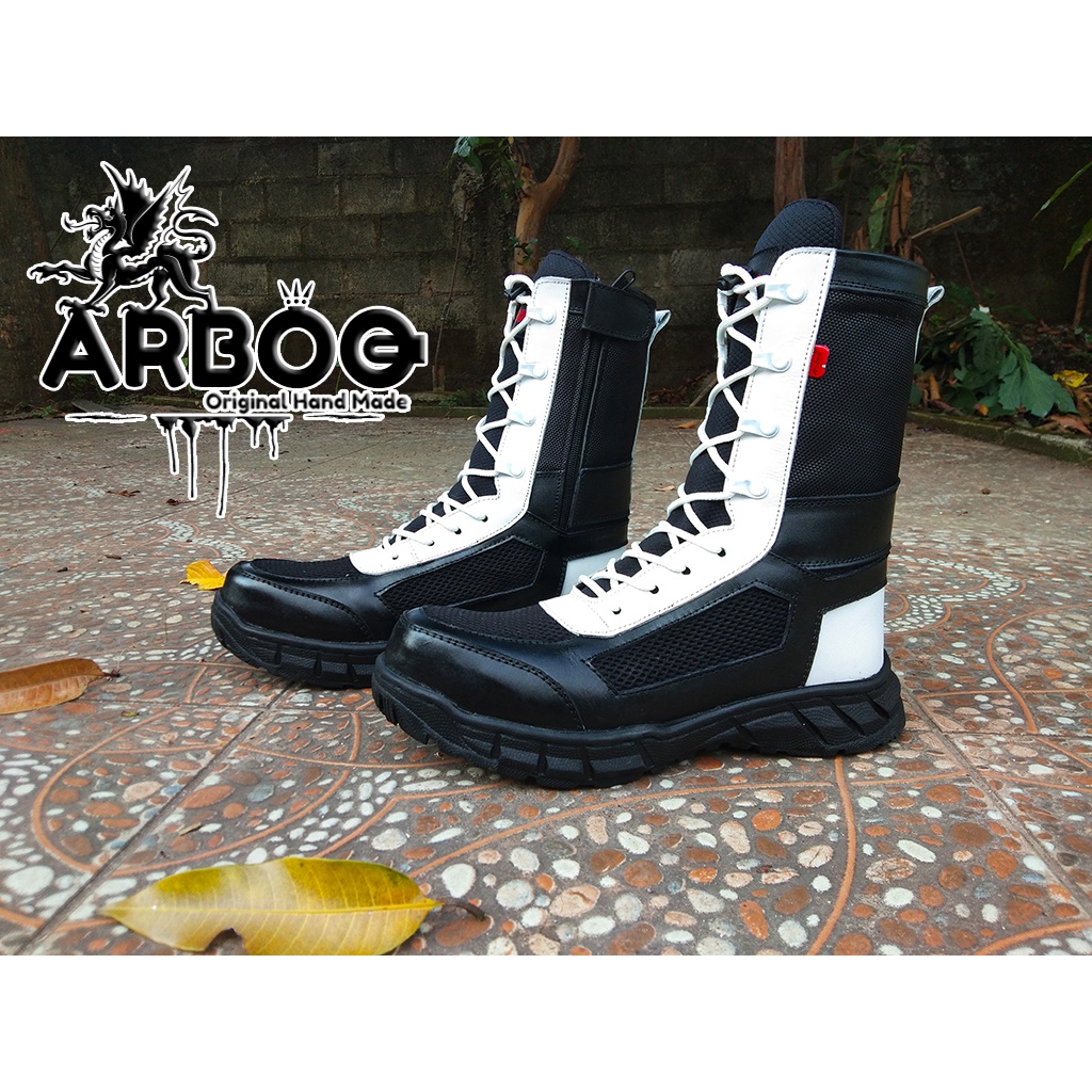 SEPATU PDL BOOTS SAFETY BOA PROVOS PM/TNI KULIT ASLI SEPATU PDL TNI POLRI SECURITY SATPAM SEPATU BOO