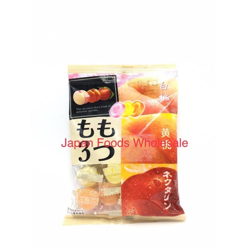 

Pine 3 Peach Candy 85gr / permen jepang / permen impor