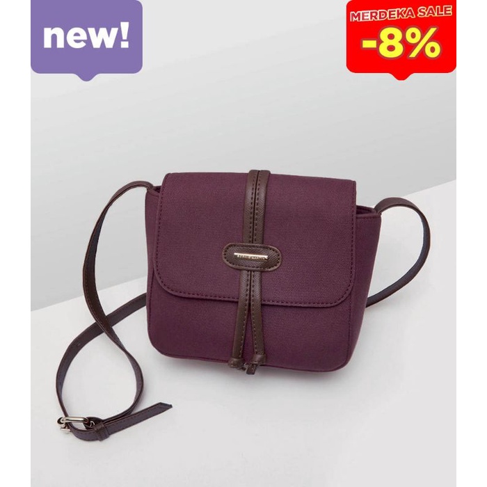 Tas Selempang Wanita Murah Bahan Kulit Fashion Branded Pesta Cewek Mewah Sallaun Purple Original Sop