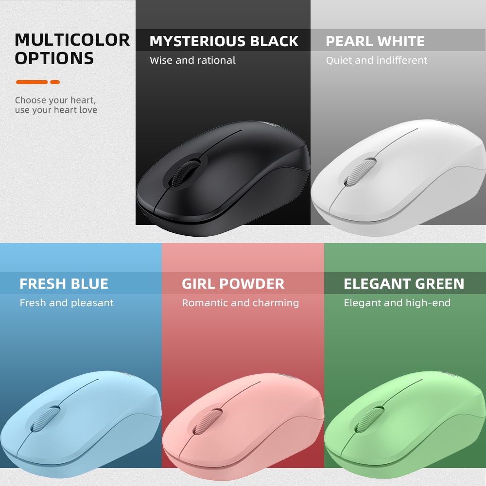 Mouse Wireless JR5 3D Ergonomi Design 2400DPI Quick Response - XOBOX