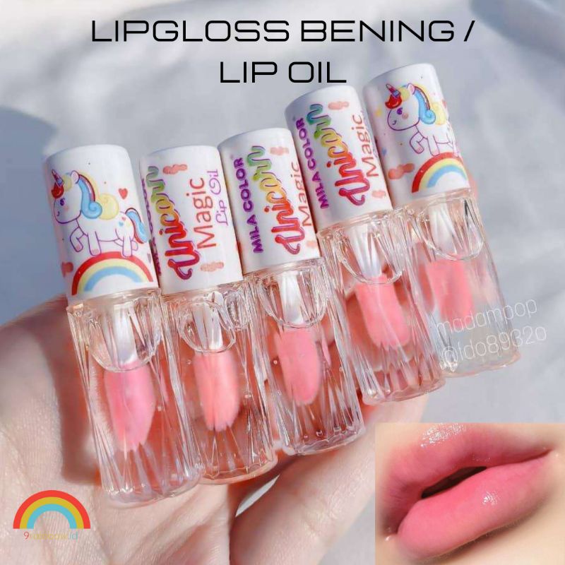 Lip Gloss Bening  & Lip Oil Taery Unicorn