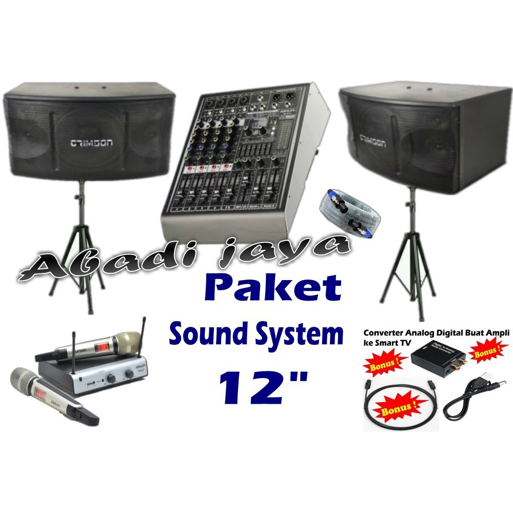 promo paket sound system karaoke 12'' ashley studio 4 original