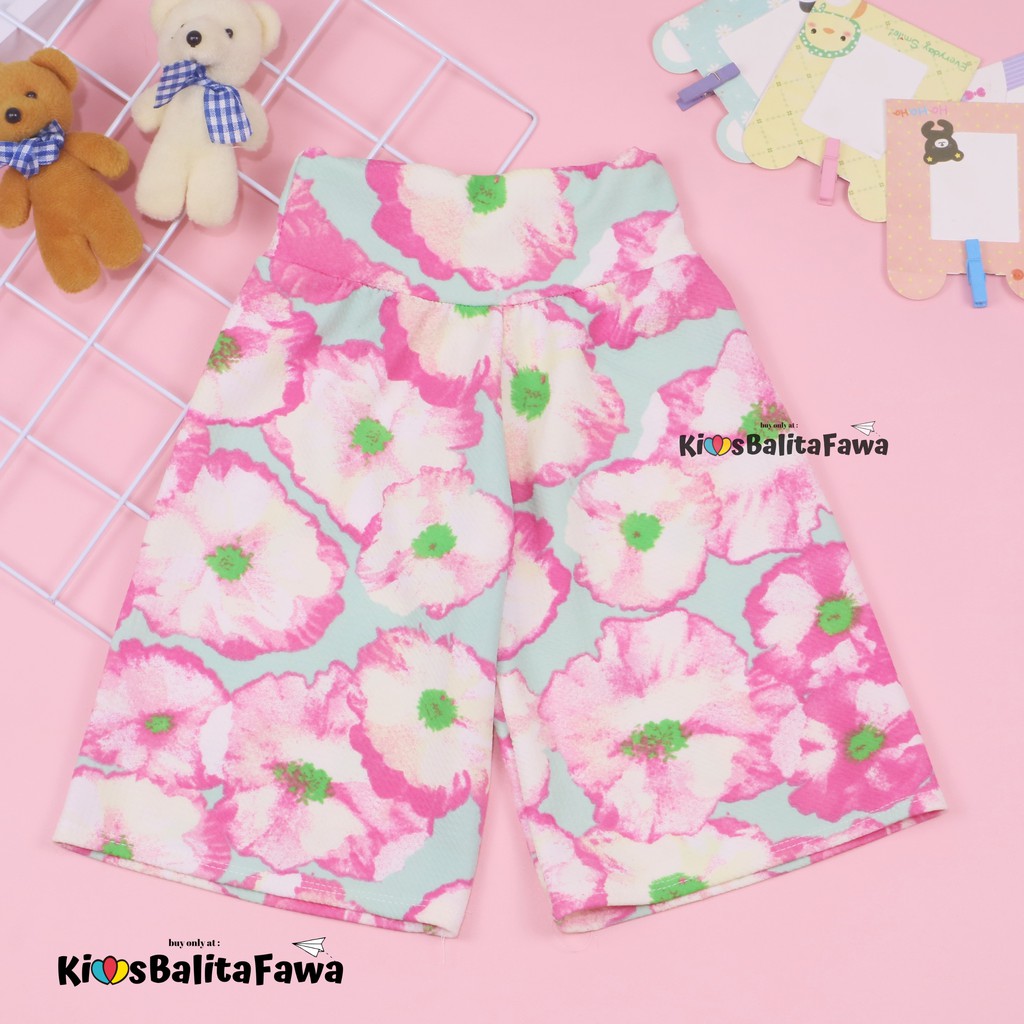 Kulot Motif Uk. 3-4 Tahun / Celana 3per4 Anak Cewek Skirt Murah Celana Pendek Pants Adem Kulot