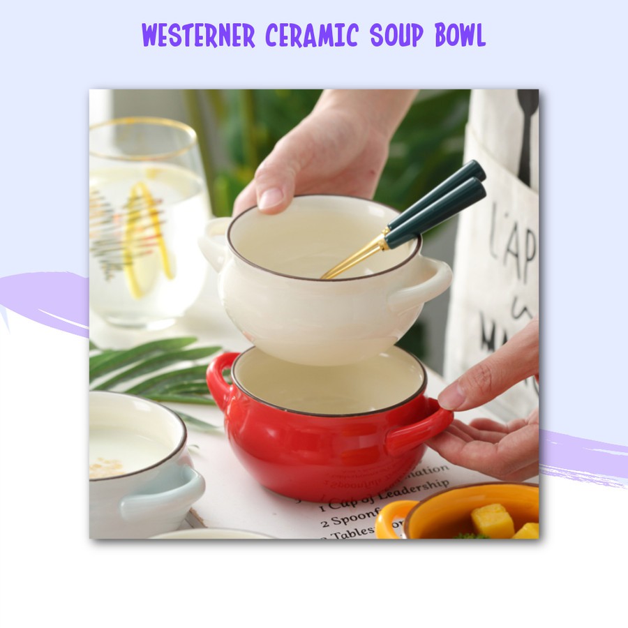 Westerner Ceramic Soup bowl / mangkok sop / mangkok ceramic / mangkok kuah / mangkok makan