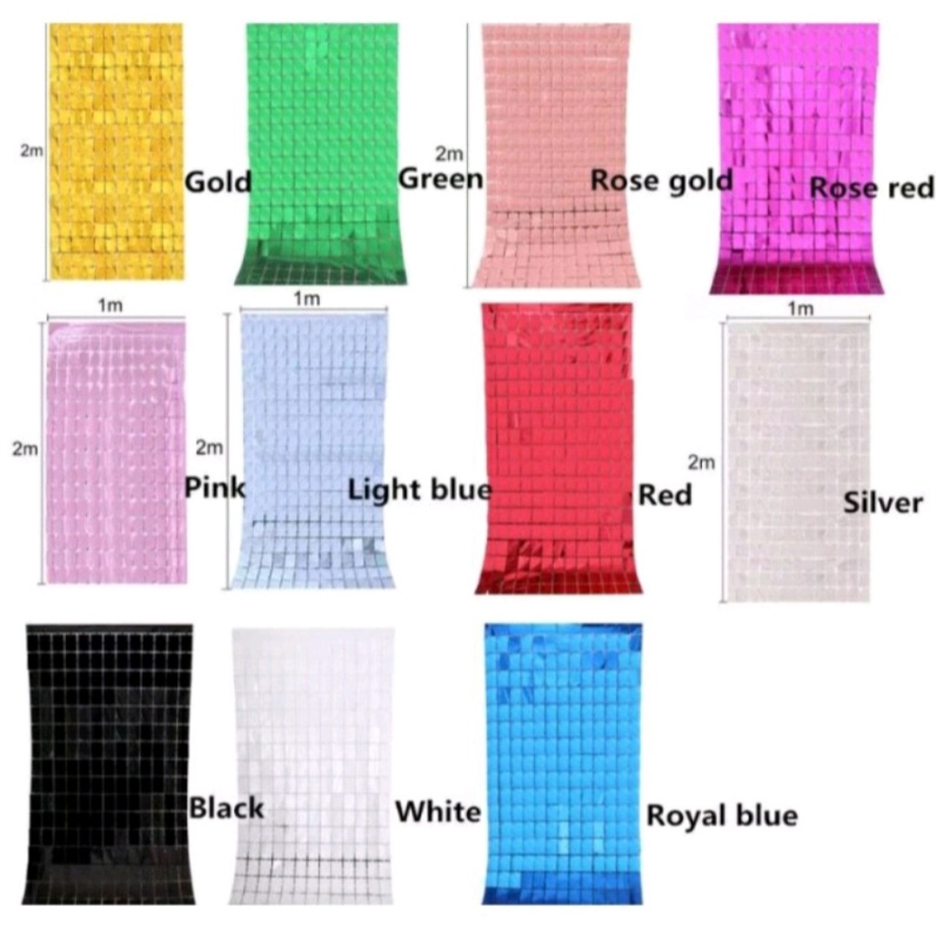 Tirai kotak Tirai Ulang Tahun Tirai Foil