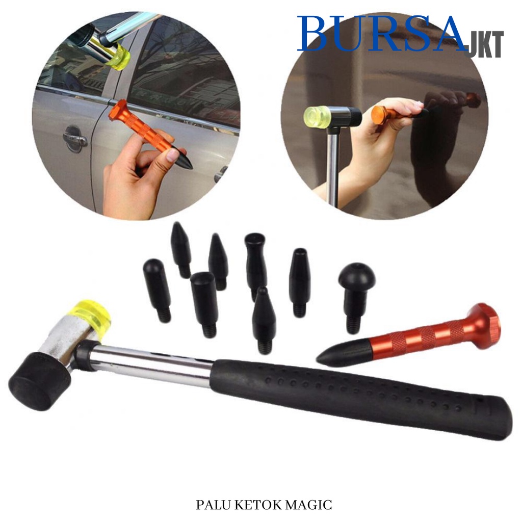 PALU HAMMER PDR + KIT PENARIK BODY MOBIL PENYOK + 10 MATA