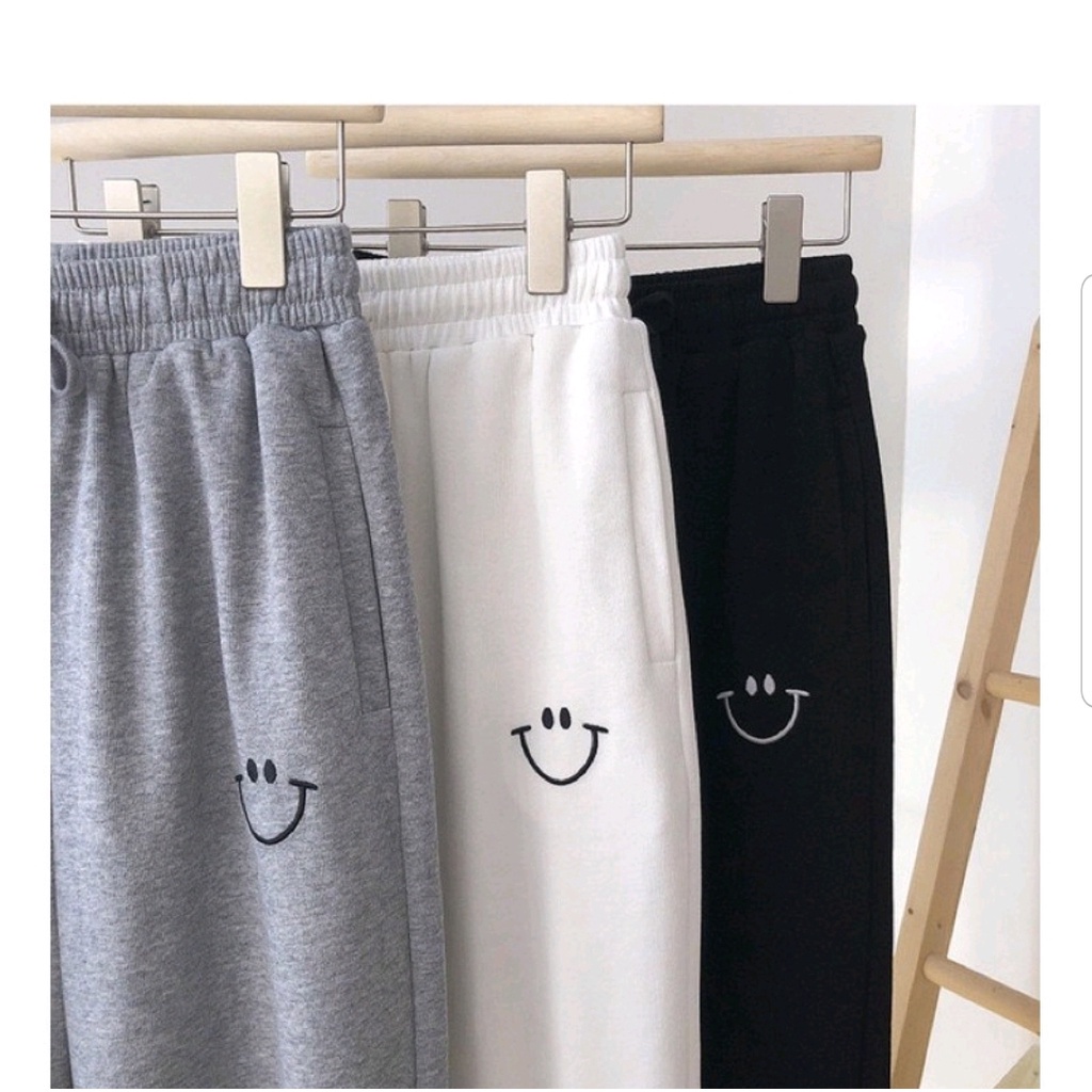 MakeGrosir - JOGGER SMILE | CELANA JOGGER SUNSIN WANITA (Tidak ada kantong)