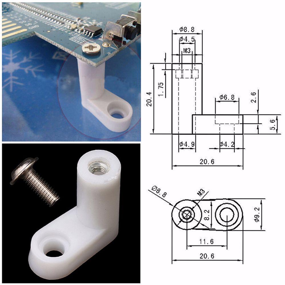 NEEDWAY Needway PCB Type Mounting Kaki Bagian Game Tipe L Dengan Sekrup Motherboard Bracket