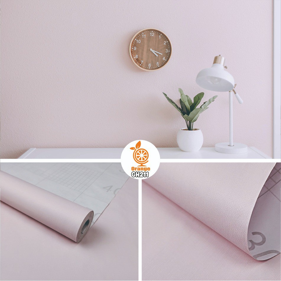 DISKON Wallpaper Stiker Dinding Motif PINK Polos Bertekstur Serat GH211 Ukuran 45cmx10m  Wallpaper/Sticker wallpaper/Stiker dinding 45cm x 10meter PREMIUM QUALITY