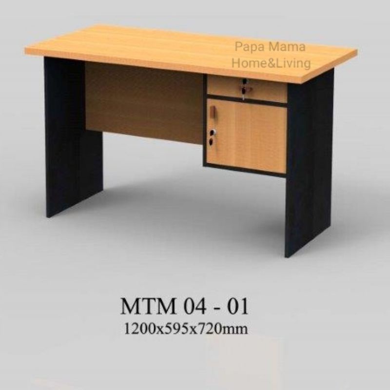 Meja Tulis - Meja Kerja - Meja Kantor - Toppan Montana 1/2 Biro - Medan