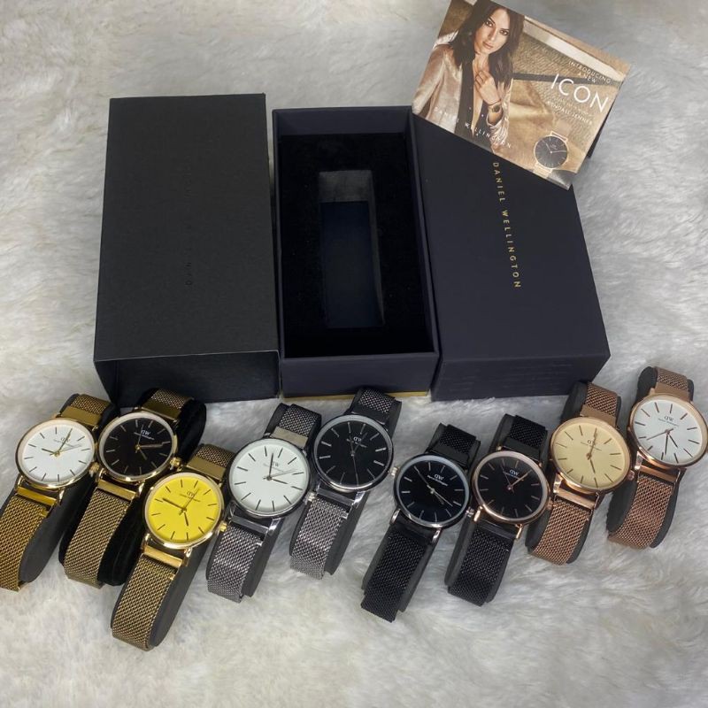 Terlaris - Jam Tangan Fashion Wanita WD - 3J Rantai Magnet Elegan + Box Original