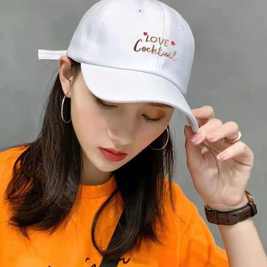 Super Grosir (Hello Girl)MZ14 Topi Baseball Wanita Import Motif Love Cocktail .