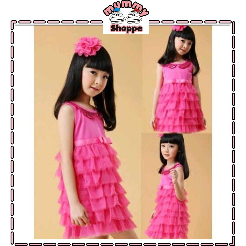 Dress anak perempuan sequins dress 4204