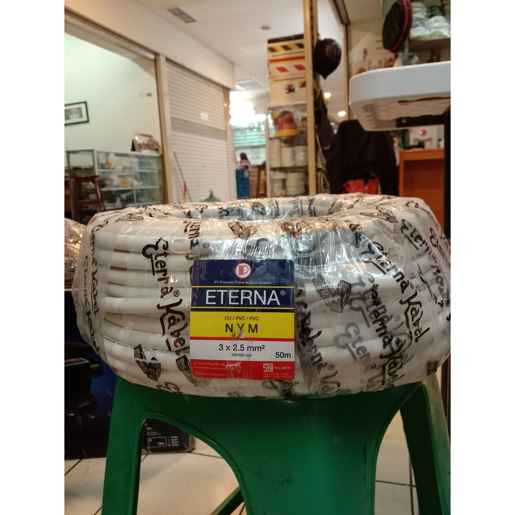 KABEL ETERNA NYM 3x2.5 / KABEL LISTRIK ETERNA NYM 3x2.5 |PER ROLL 50 M Kabel NYM 3 x 2.5 m