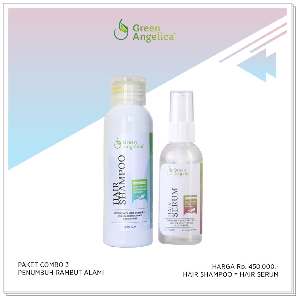 Green Angelica Combo 3 Perawatan Rambut Yang Mengembang