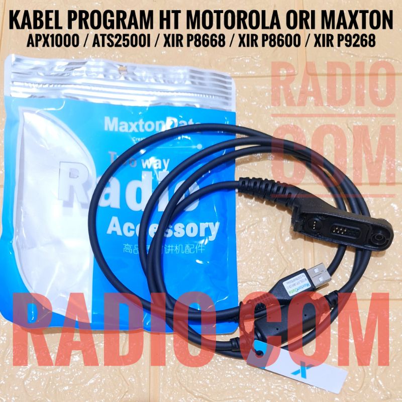 KABEL PROGRAM HT MOTOROLA APX1000 XIR P9268 P8668i MAXTON ORI MOTOROLA ATS 2500i XIR P9268 P8620 MOTOROLA APX 1000 KABEL DATA ATS2500i P9268 MAXTON ORIGINAL