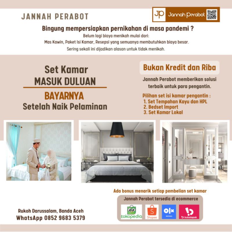 Set Kamar Pengantin|Jannah Perabot Aceh