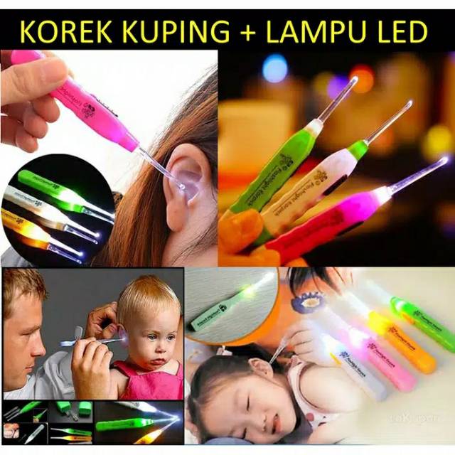 KOREK KUPING LED ALAT PEMBERSIH KOTORAN TELINGA MUDAH EARPICK LAMP FLASHLIGHT |3017