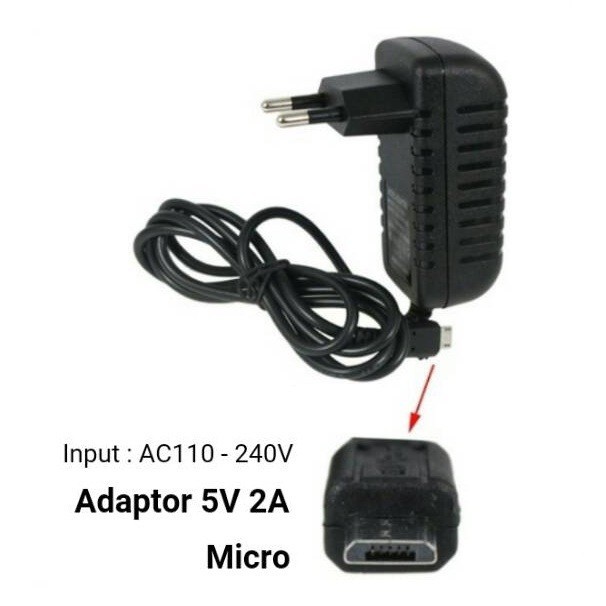 ADAPTOR DC 5V 2A jek MICRO USB