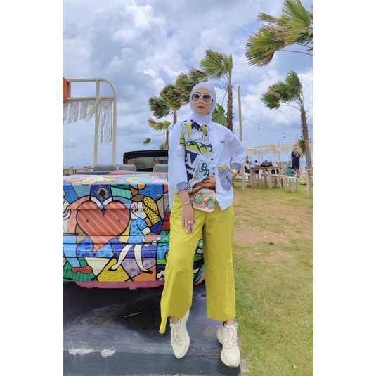 (COD) New Setelan Cantik Shaggy Kemeja by Meera