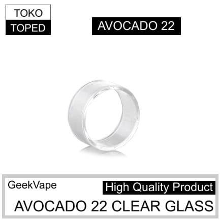 koleksi tabung bahan kaca Glass for AVOCADO 22 RDTAx Replacemen warna glass bening CLEAR