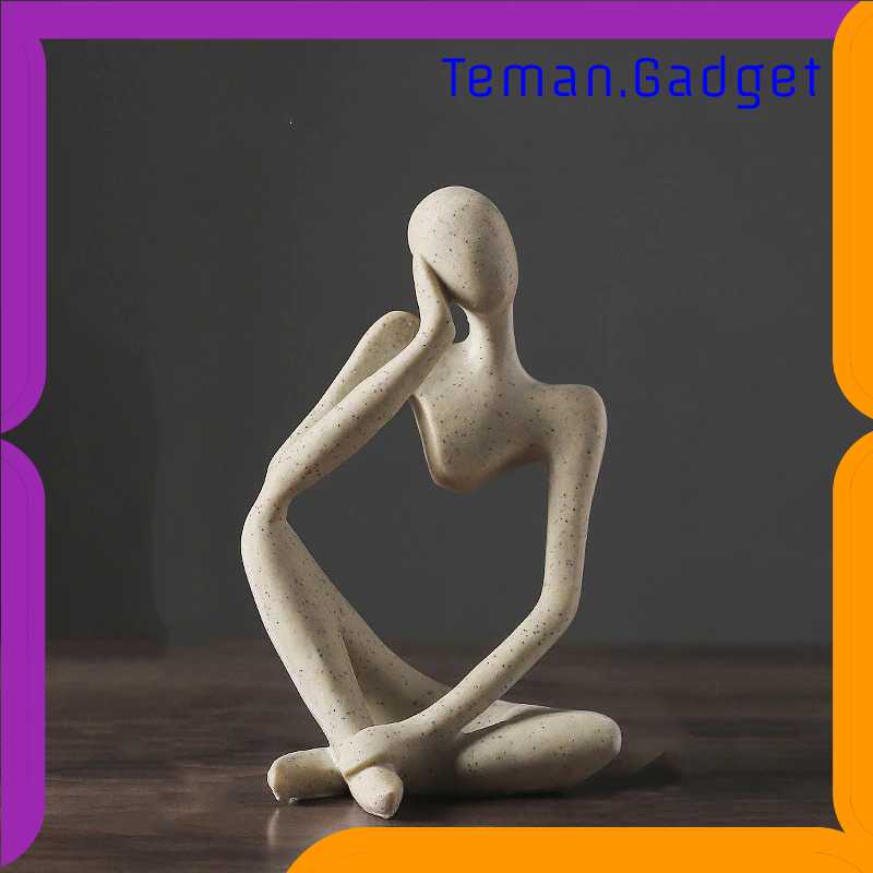 TG-MA VILEAD Pajangan Dekorasi Nordic Abstract Thinker Statue Resin - Z090