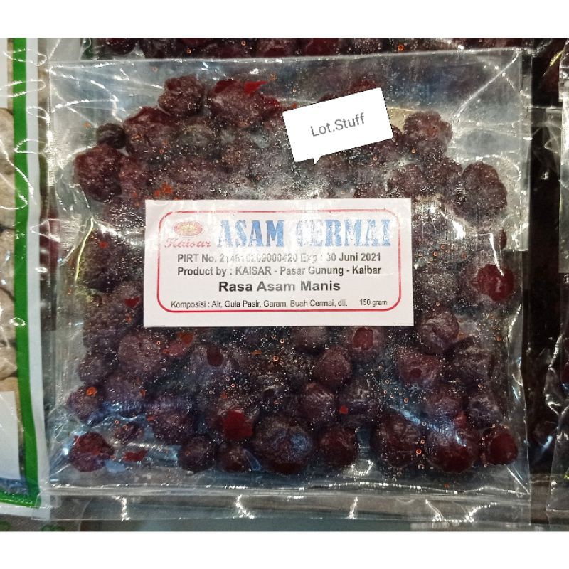 

Manisan Asam Cermai Kaisar Khas Pontianak/Singawang/Kalbar 150gr