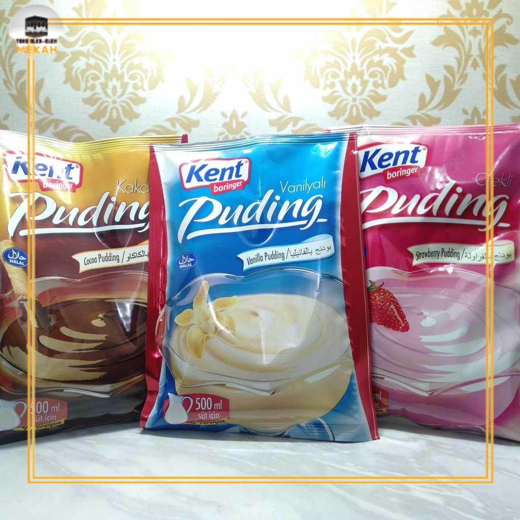 Jual NEW Pudding Kent Boringer Rasa Coklat Rasa Strawberry Rasa Vanila ...