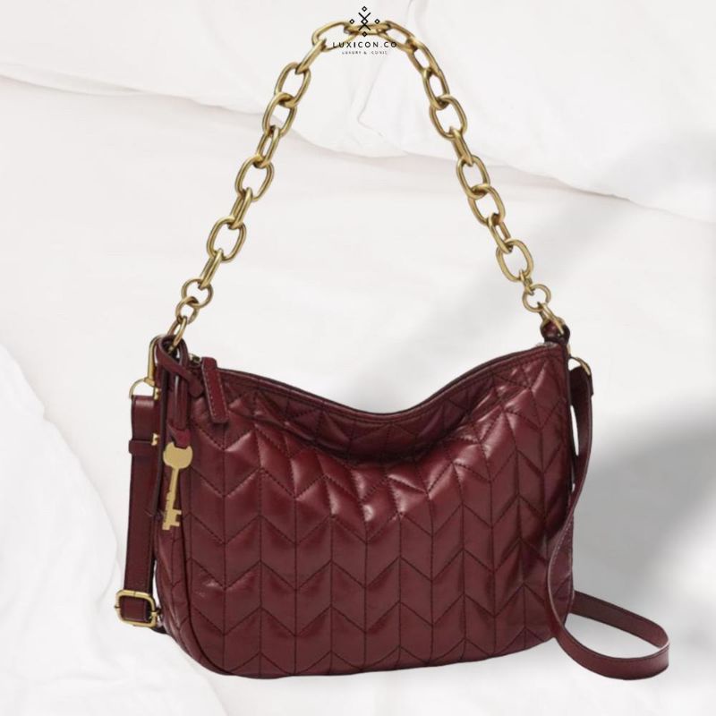 Tas Fossil Jolie Crossbody Wine - Tas Fossil Cewek Original