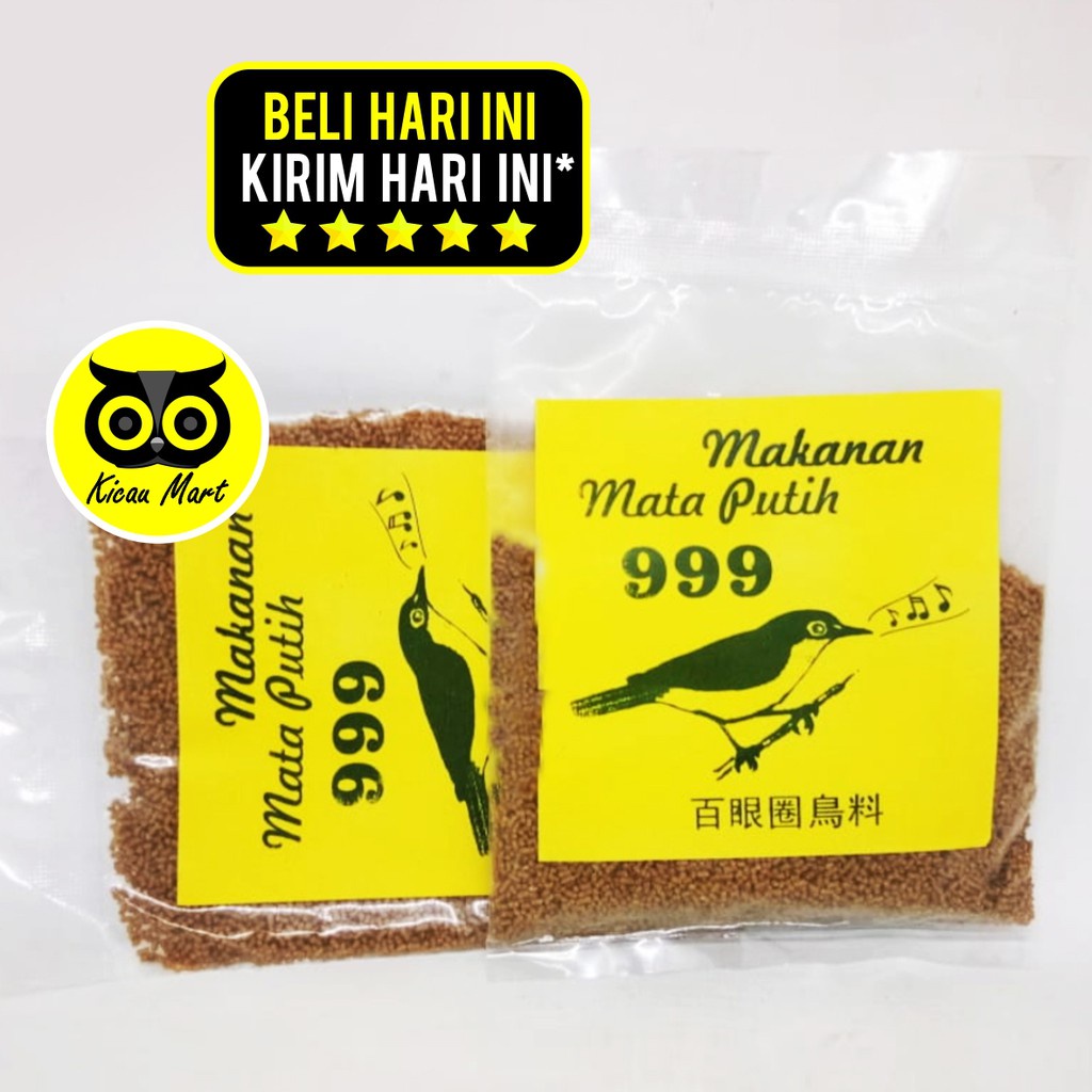 PAKAN MAKANAN HARIAN LOMBA BURUNG PLECI VOER PUR 999 MATA PUTIH IMPORT KEMASAN PLASTIK PDSSSSAS