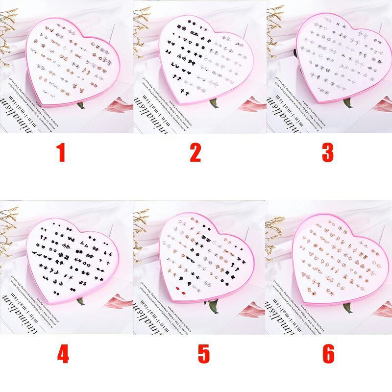 ANTING TUSUK KARAKTER WARNA / ANTING MOTIF / ANTING GIWANG PLASTIK / ANTING KEKINIAN