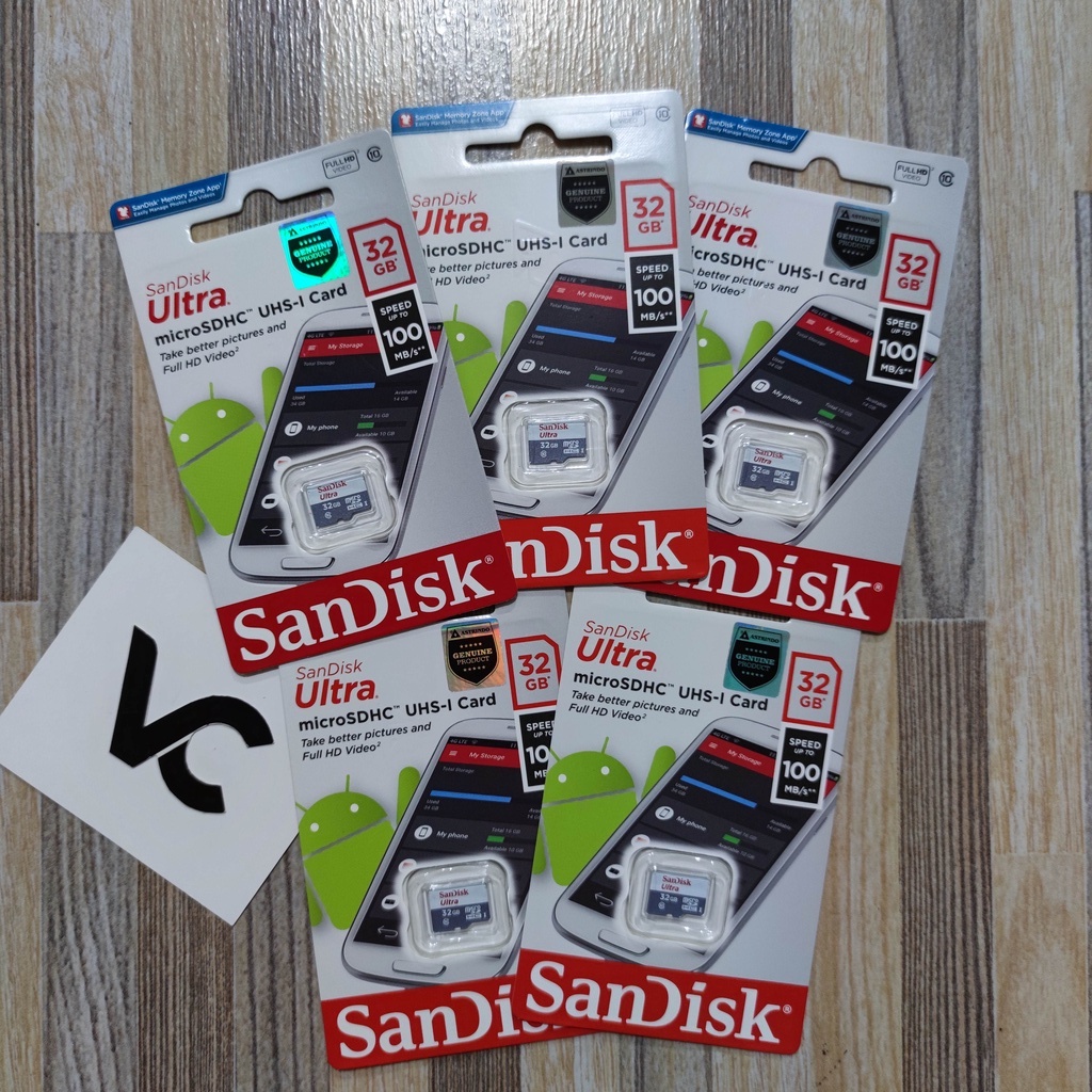 MicroSD SanDisk Ultra 32GB Memory Card 32 GB Class 10 Micro SD 100MBPS MicroSDXC Kartu Memori