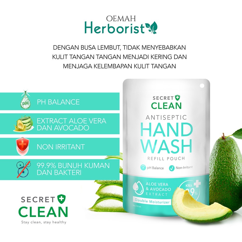 Secret Clean Hand Wash Refill Pouch - 200 ml