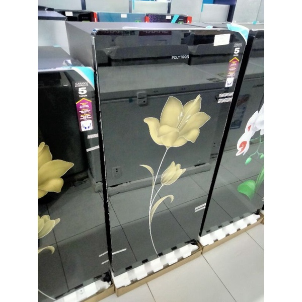 Kulkas Polytron 18 MNX Hitam 1 pintu 180 liter