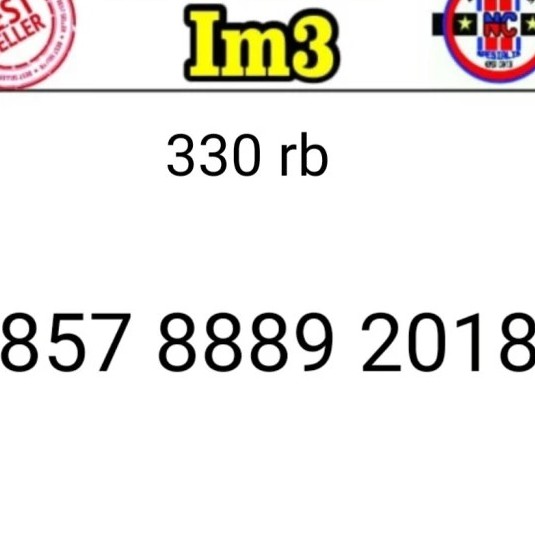 Kartu Perdana IM3 Seri Tahun 2018 - 0857 8889 2018 murah LRI 536