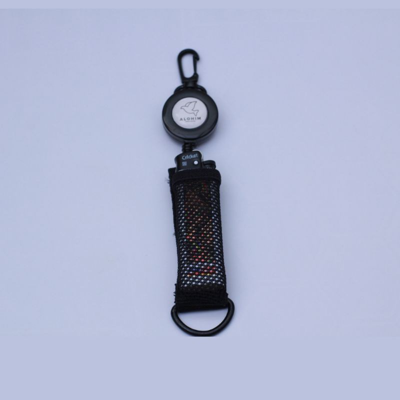 keychain korek api unik wadah cricket tokai gantungan kunci souvenir-Putih+korek api